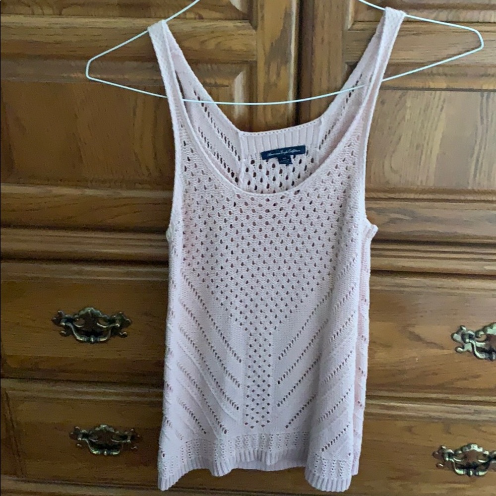Light pink knit tank
